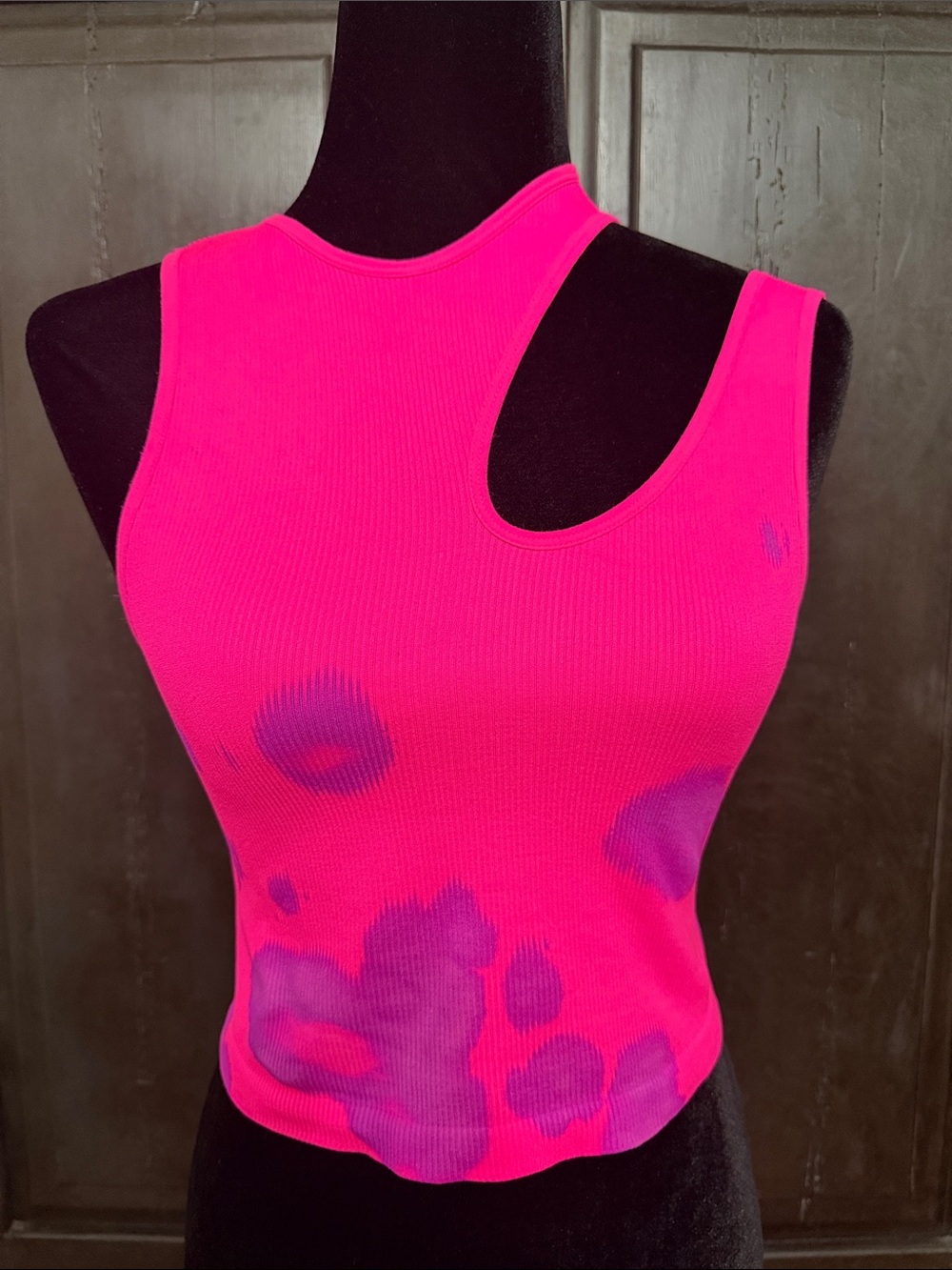 Suzette hot pink tie dye Crop top - Size Small
